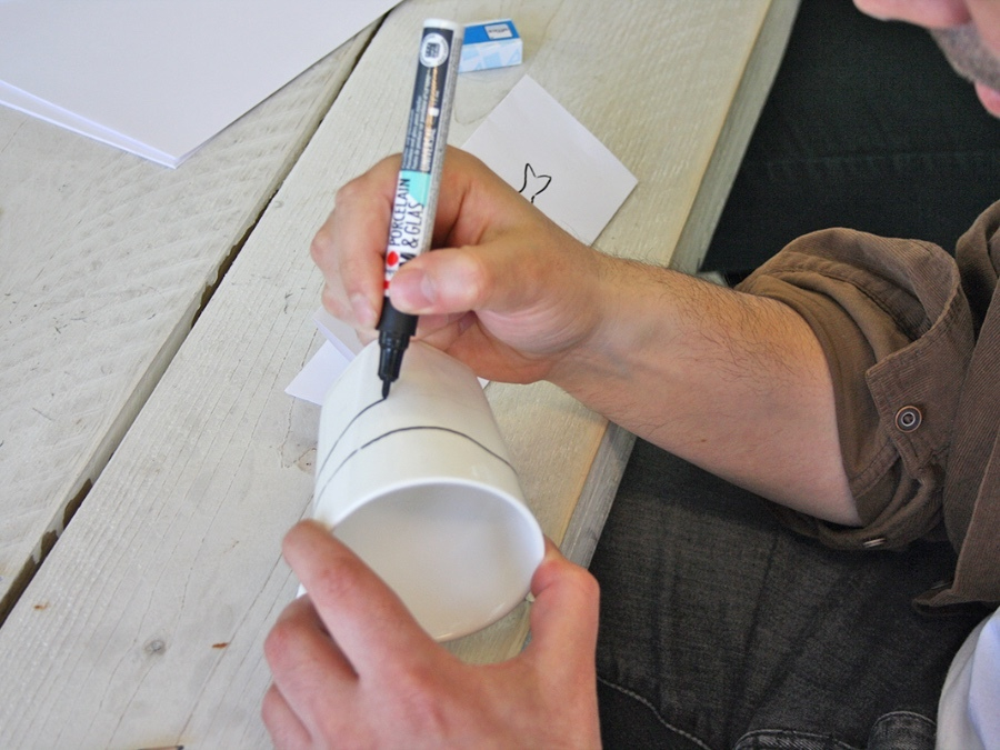 Servies Handletteren