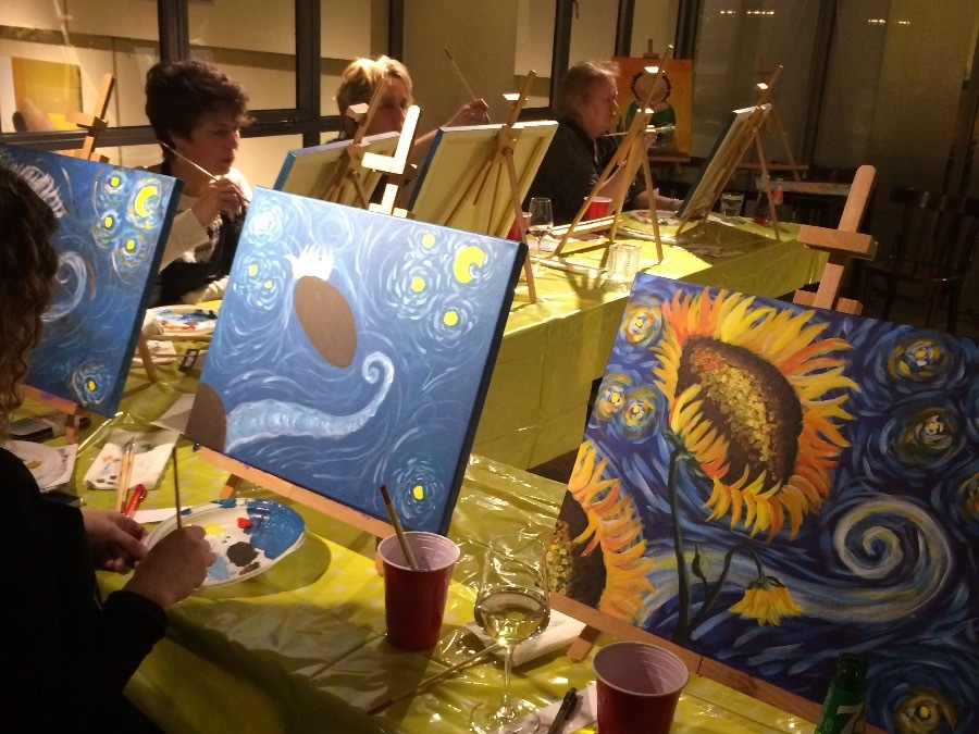 Workshop Schilderen als Vincent van Gogh bedrijfsuitje groepsuitje teamuitje