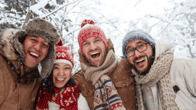 Teamuitje in de winter